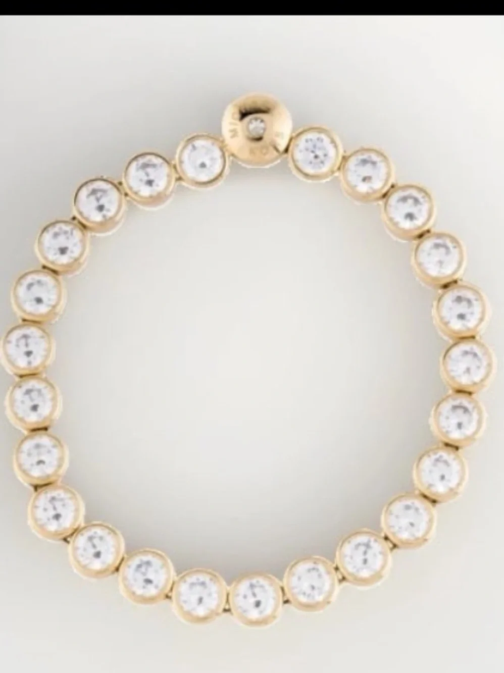 Michael Kors Gold-Tone Park Avenue Clear Crystal Bezel Bracelet